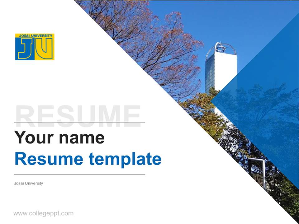 Josai University Resume PPT Template4:3 ratio PPT effect preview image5