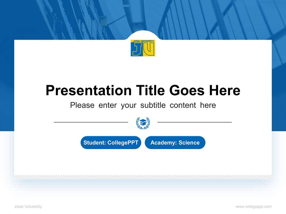 Josai University National Scholarship Defense PPT Template4:3 ratio PPT effect preview image4