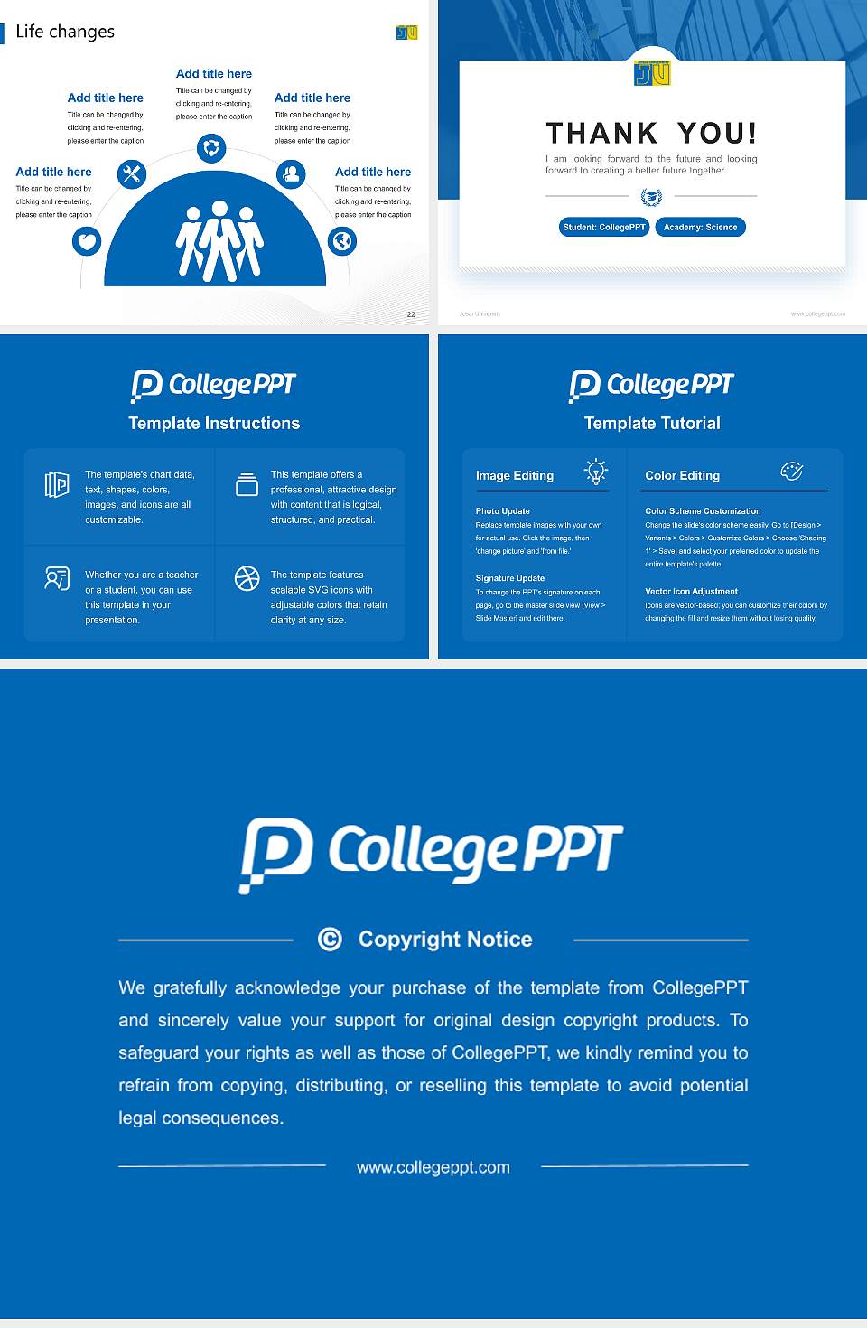 Josai University National Scholarship Defense PPT Template4:3 ratio PPT effect preview image4