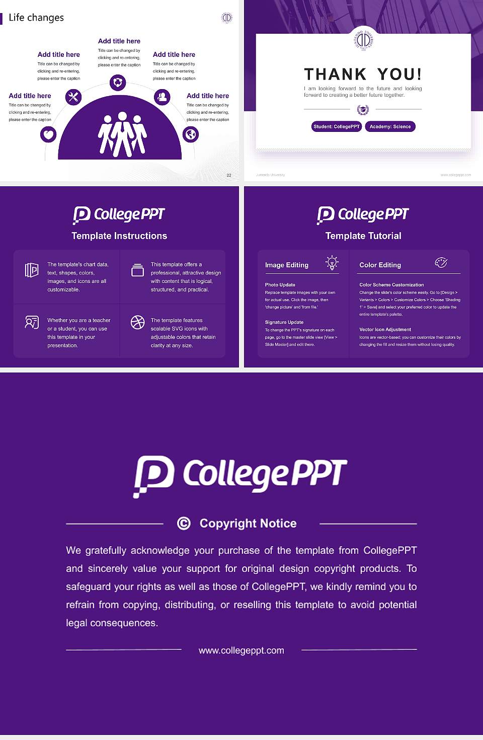 Juntendo University National Scholarship Defense PPT Template4:3 ratio PPT effect preview image4