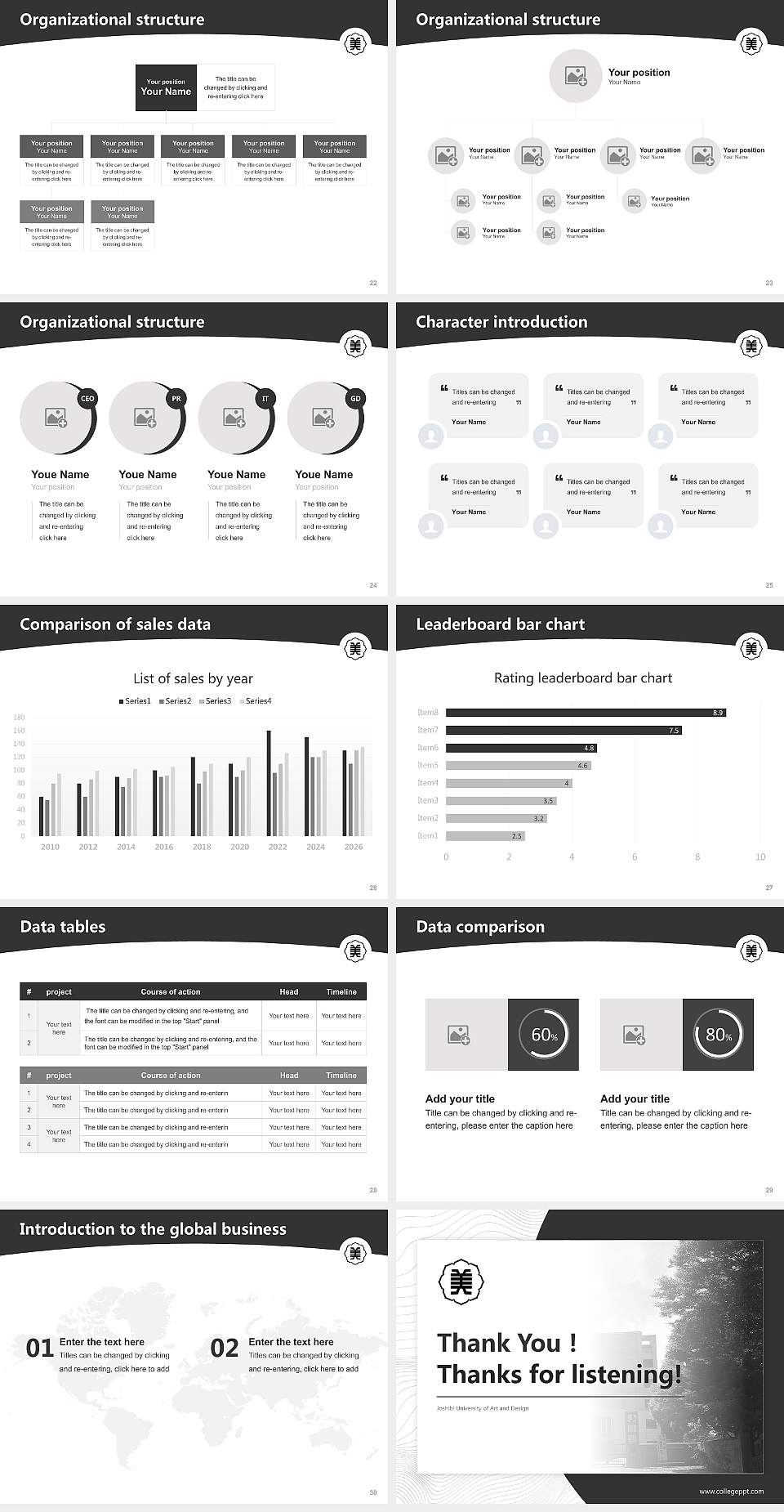 Joshibi University of Art and Design Academic Presentation/Research Findings Report PPT Template4:3 ratio PPT effect preview image4