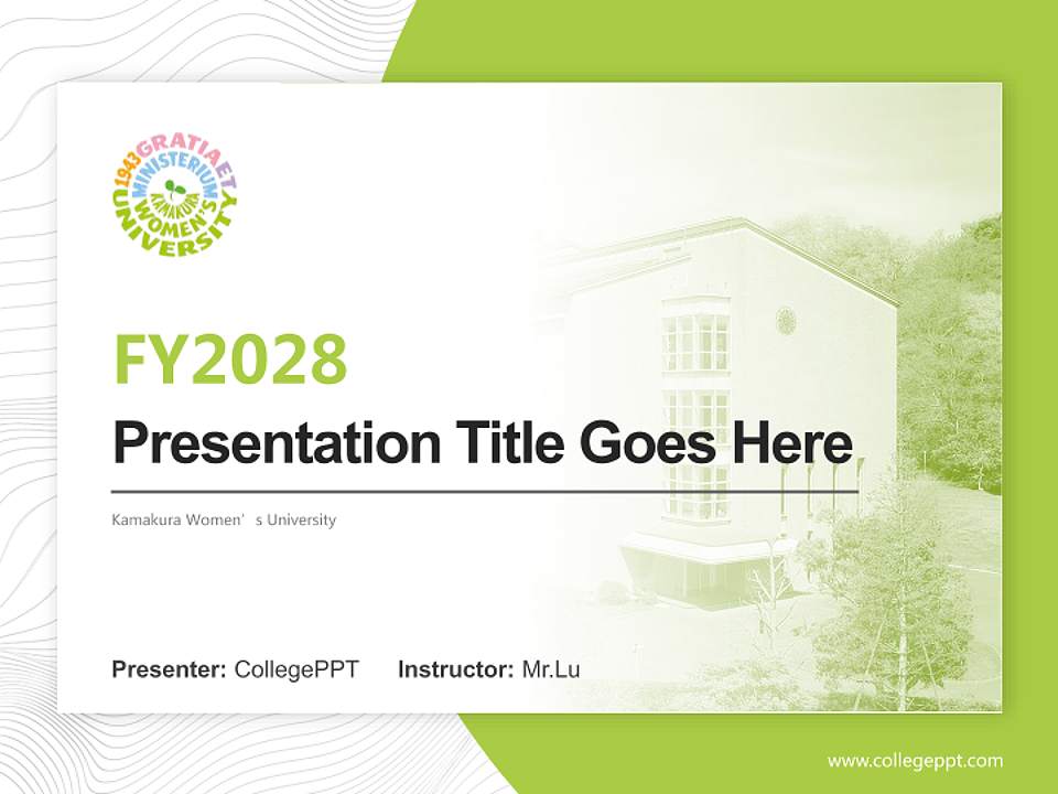 Kamakura Women’s University Academic Presentation/Research Findings Report PPT Template4:3 ratio PPT effect preview image5