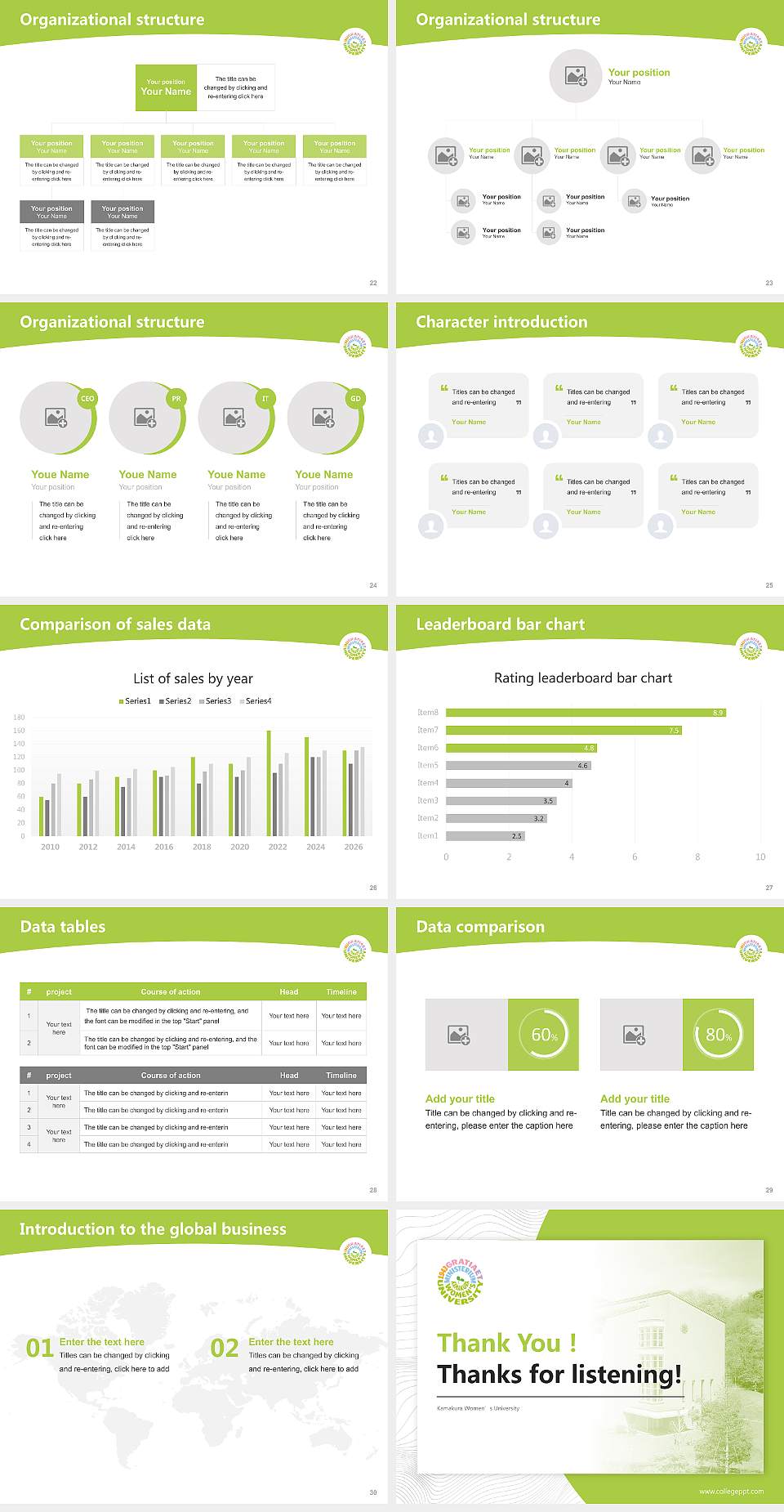Kamakura Women’s University Academic Presentation/Research Findings Report PPT Template4:3 ratio PPT effect preview image4