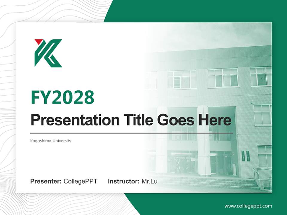 Kagoshima University Academic Presentation/Research Findings Report PPT Template4:3 ratio PPT effect preview image5