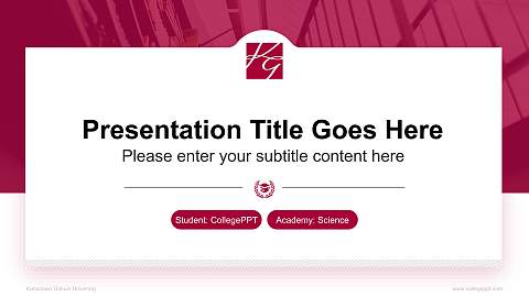 Kanazawa Gakuin University National Scholarship Defense PPT Template
