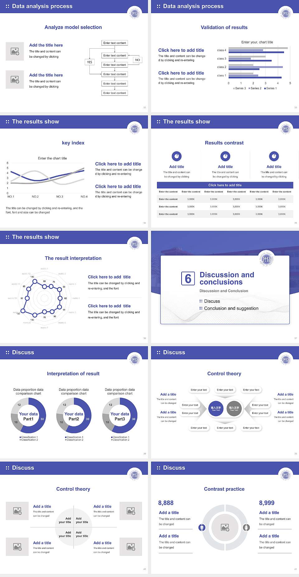 Japan University of Health Sciences Graduation Thesis Defense PPT Template4:3 ratio PPT effect preview image5