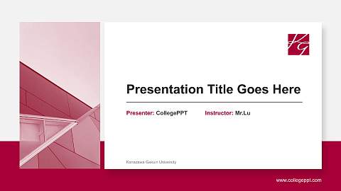 Kanazawa Gakuin University General Purpose PPT Template