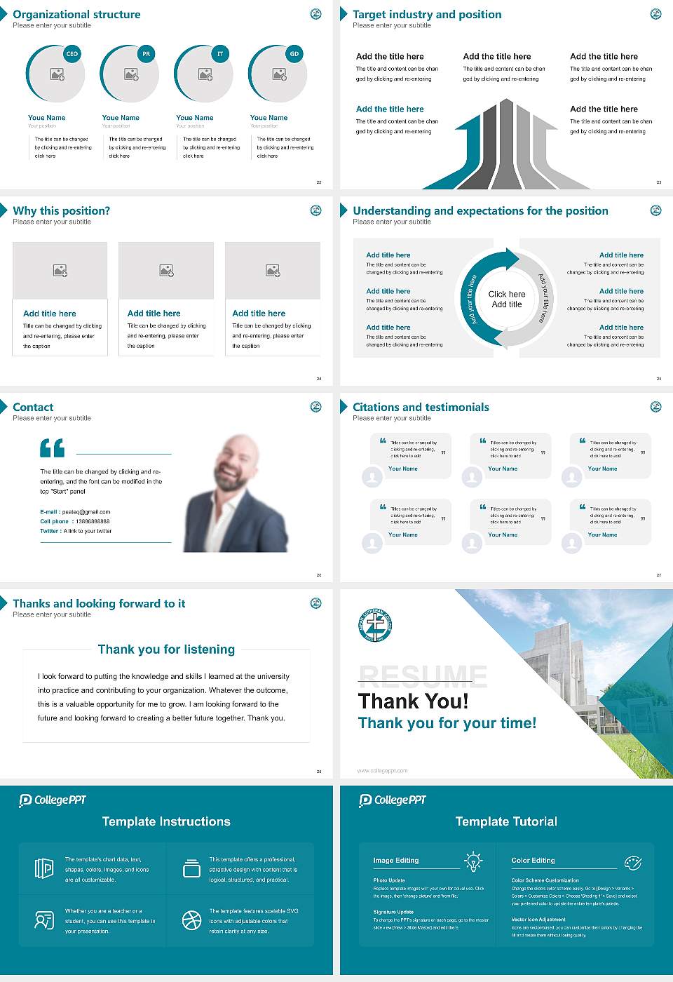 Japan Lutheran College Resume PPT Template16:9 ratio PPT effect preview image4