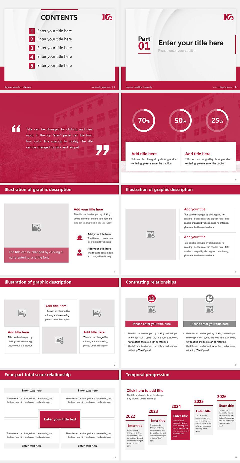Kagawa Nutrition University Thesis Proposal/Graduation Defense PPT Template4:3 ratio PPT effect preview image2