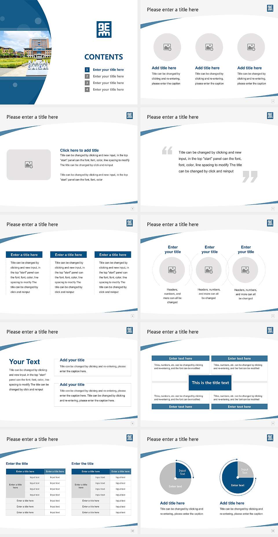 Kansai Gaidai University Course/Courseware Creation PPT Template4:3 ratio PPT effect preview image2