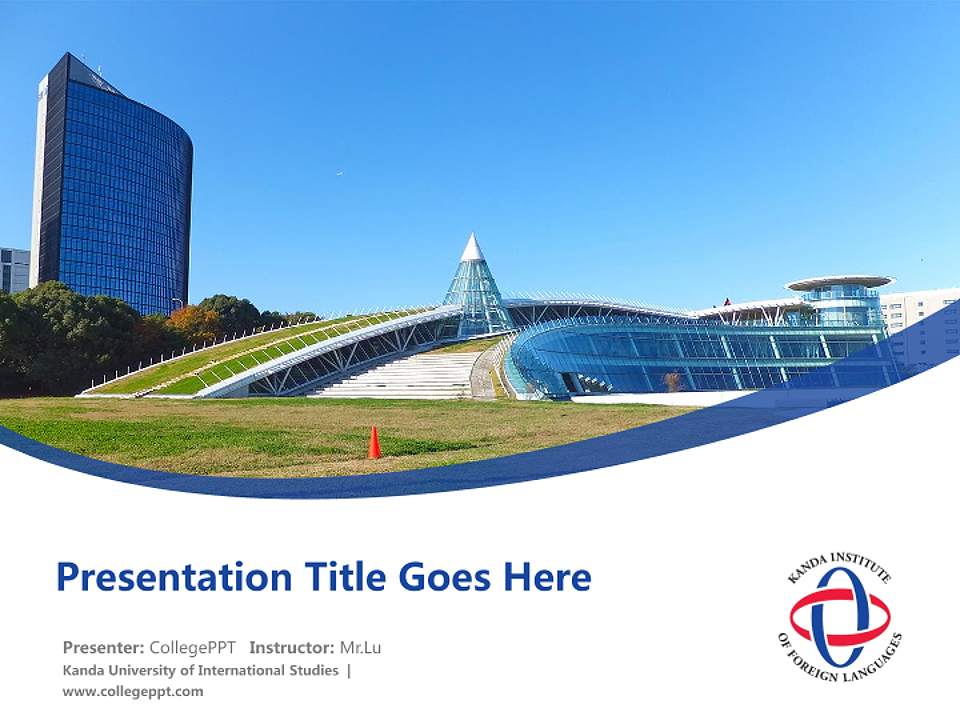 Kanda University of International Studies Course/Courseware Creation PPT Template4:3 ratio PPT effect preview image5