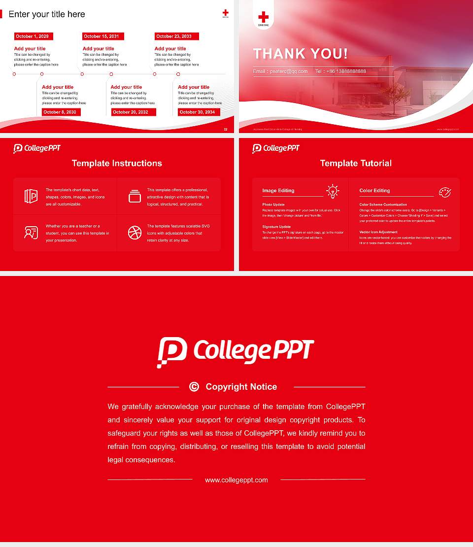 Japanese Red Cross Akita College of Nursing Lecture Sharing and Networking Event PPT Template16:9 ratio PPT effect preview image4