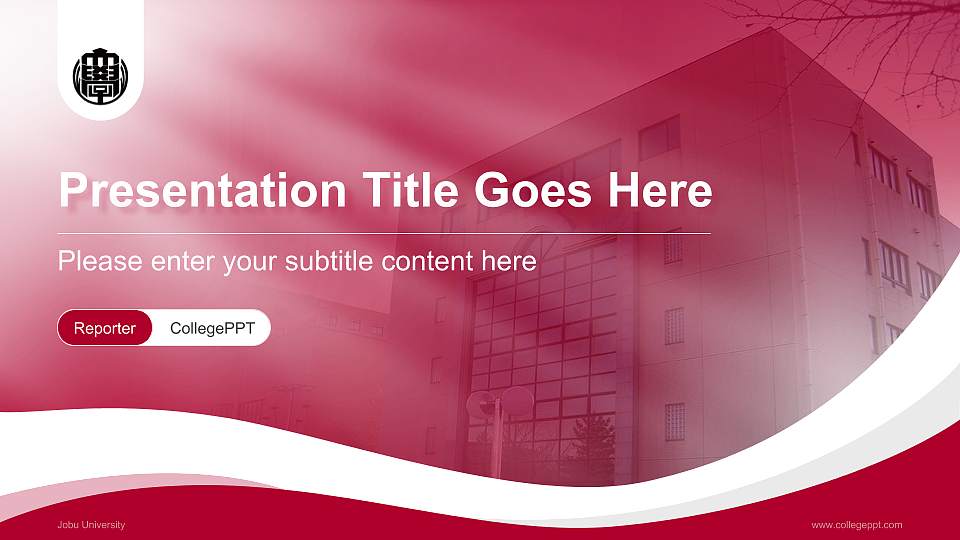 Jobu University Lecture Sharing and Networking Event PPT Template16:9 ratio PPT effect preview image
