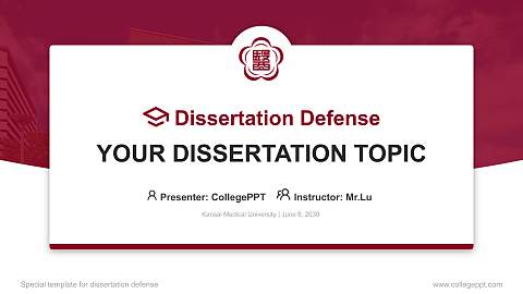 Kansai Medical University Graduation Thesis Defense PPT Template