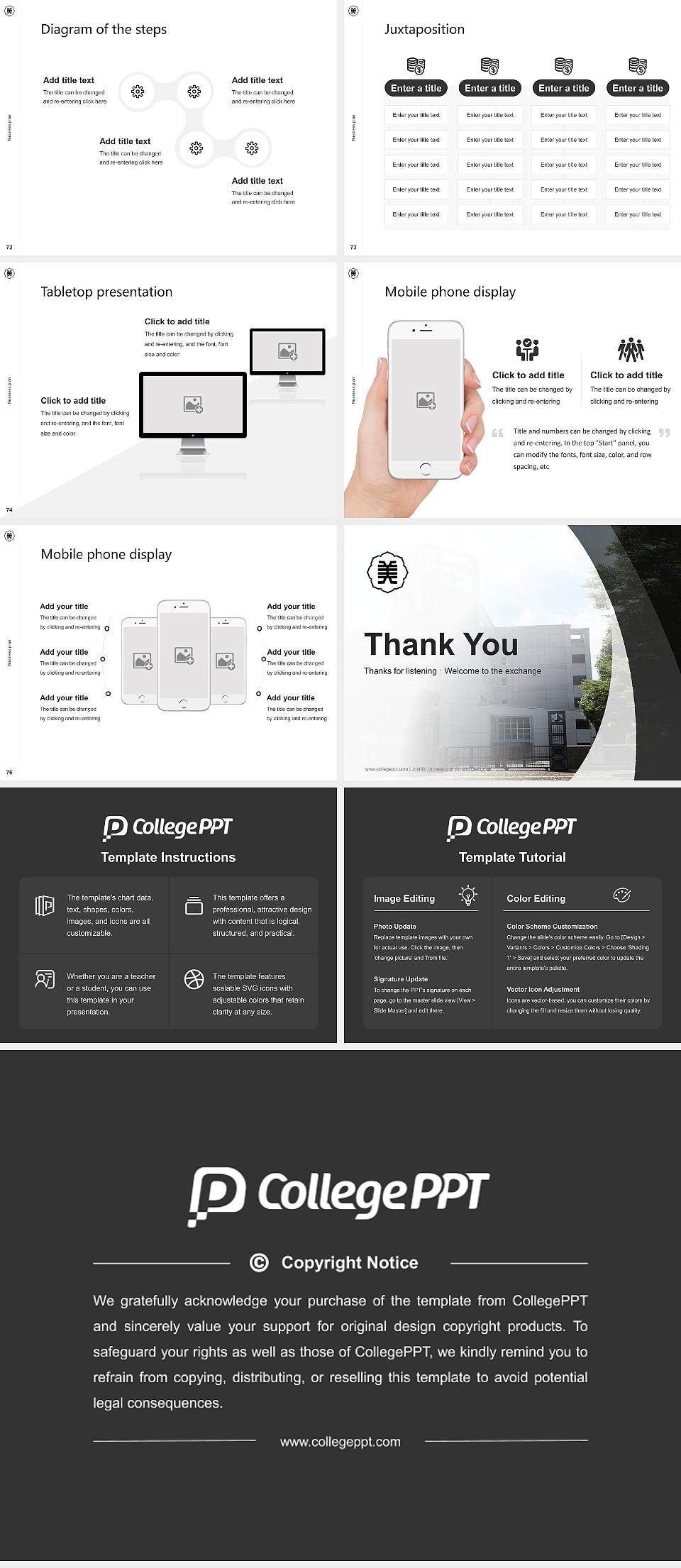 Joshibi University of Art and Design Competition/Entrepreneurship Contest PPT Template4:3 ratio PPT effect preview image9