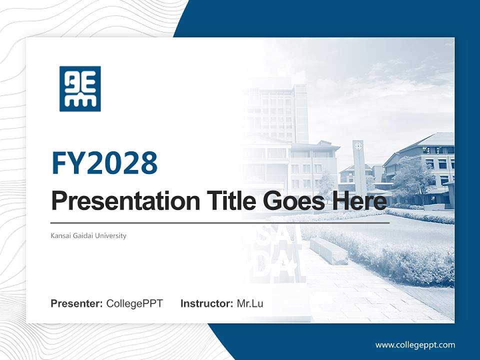 Kansai Gaidai University Academic Presentation/Research Findings Report PPT Template4:3 ratio PPT effect preview image5