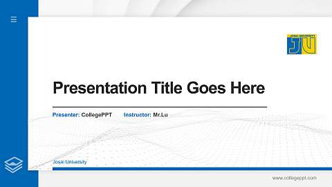 Josai University Thesis Proposal/Graduation Defense PPT Template