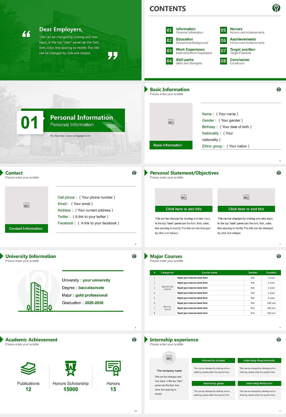 Kansai University of Social Welfare Resume PPT Template16:9 ratio PPT effect preview image2