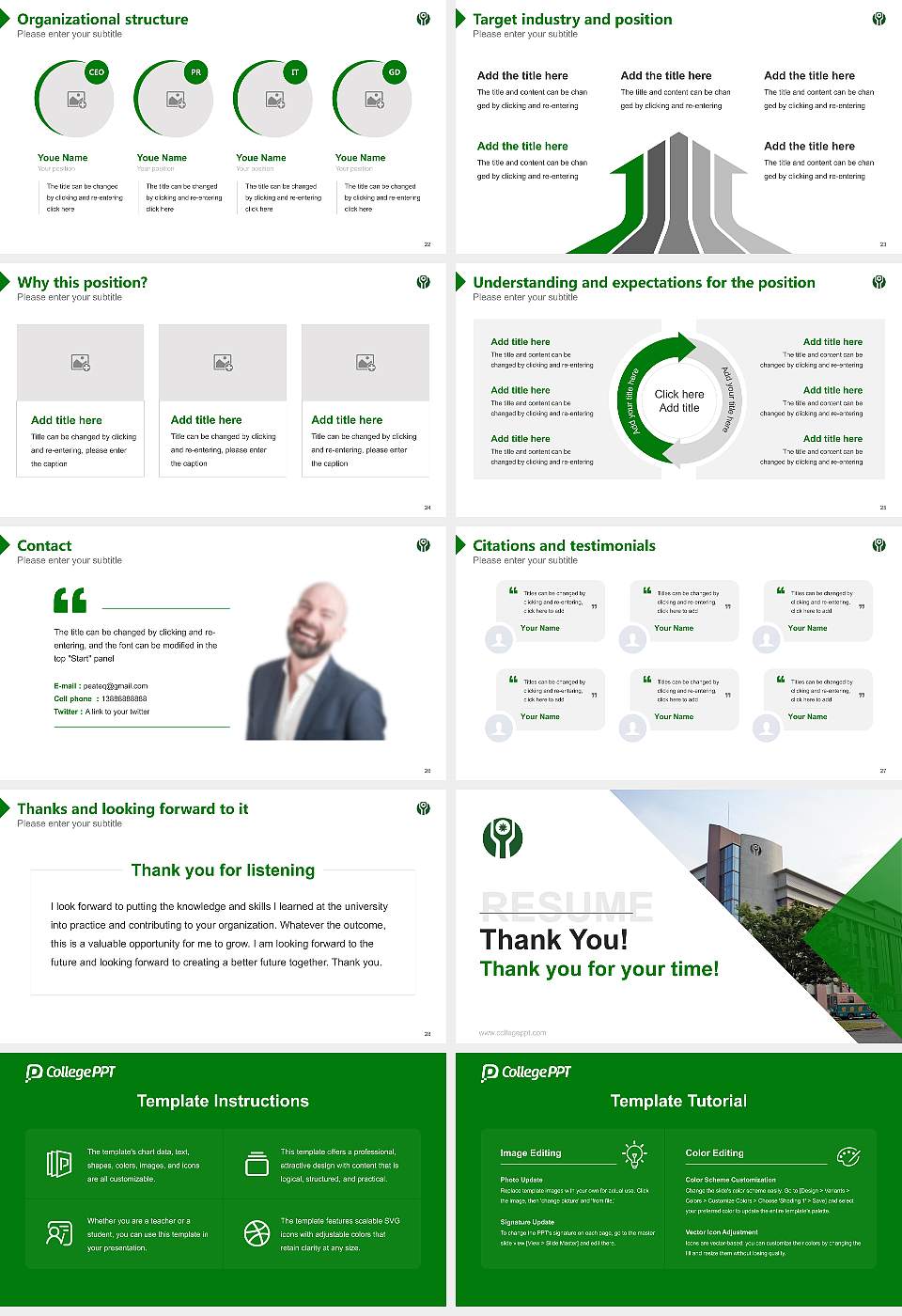 Kansai University of Social Welfare Resume PPT Template16:9 ratio PPT effect preview image4