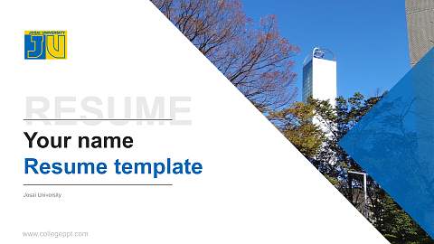 Josai University Resume PPT Template
