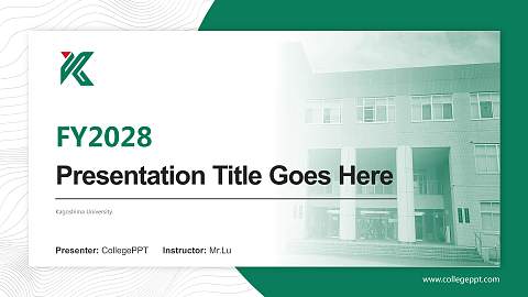 Kagoshima University Academic Presentation/Research Findings Report PPT Template
