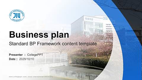 Josai International University Competition/Entrepreneurship Contest PPT Template