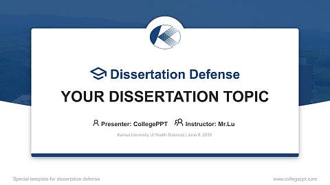 Kansai University of Health Sciences Graduation Thesis Defense PPT Template