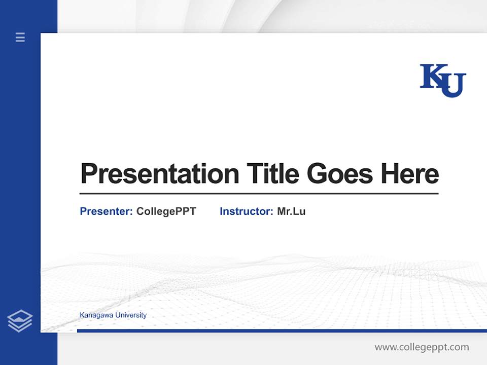 Kanagawa University Thesis Proposal/Graduation Defense PPT Template4:3 ratio PPT effect preview image5