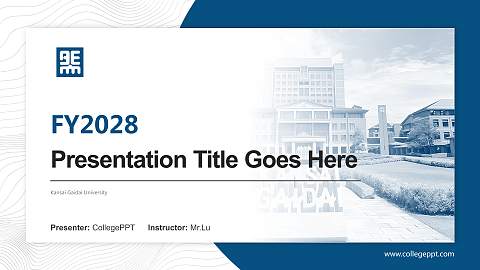 Kansai Gaidai University Academic Presentation/Research Findings Report PPT Template