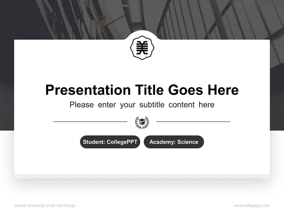 Joshibi University of Art and Design National Scholarship Defense PPT Template4:3 ratio PPT effect preview image4
