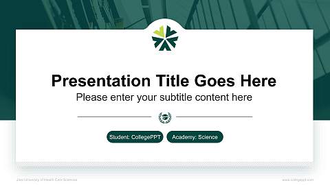 Jikei University of Health Care Sciences National Scholarship Defense PPT Template