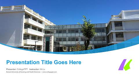 Kansai University of Nursing and Health Sciences Course/Courseware Creation PPT Template
