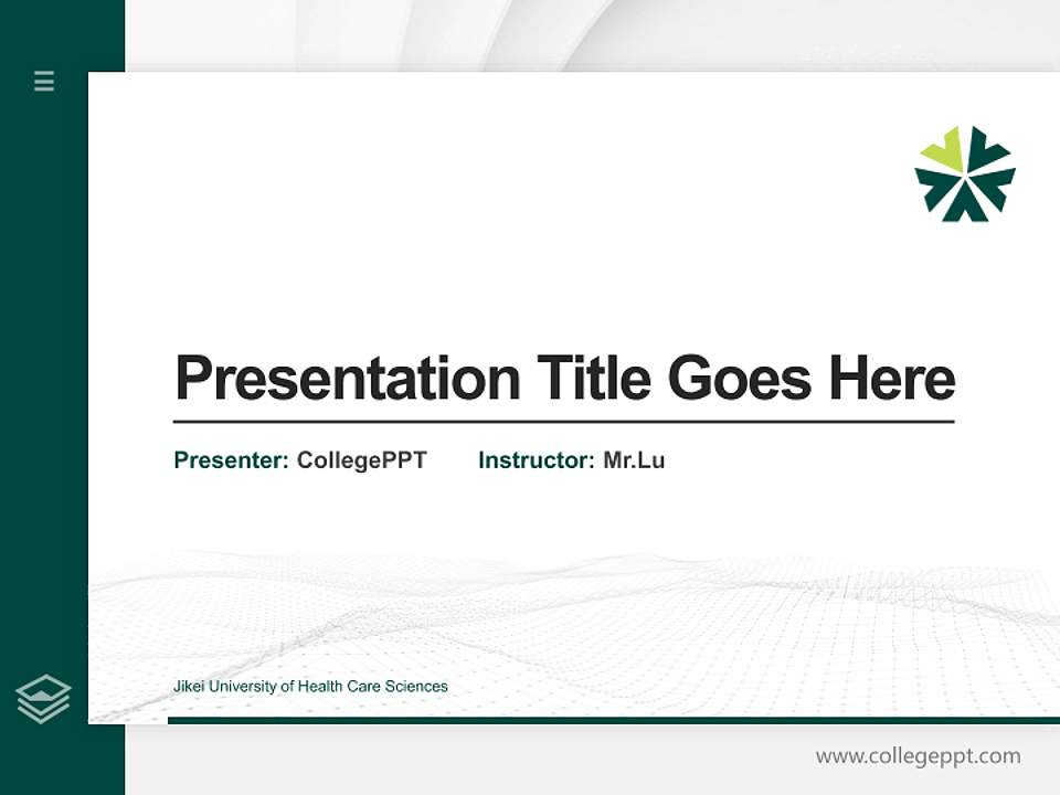 Jikei University of Health Care Sciences Thesis Proposal/Graduation Defense PPT Template4:3 ratio PPT effect preview image5