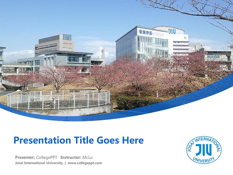 Josai International University Course/Courseware Creation PPT Template4:3 ratio PPT effect preview image5