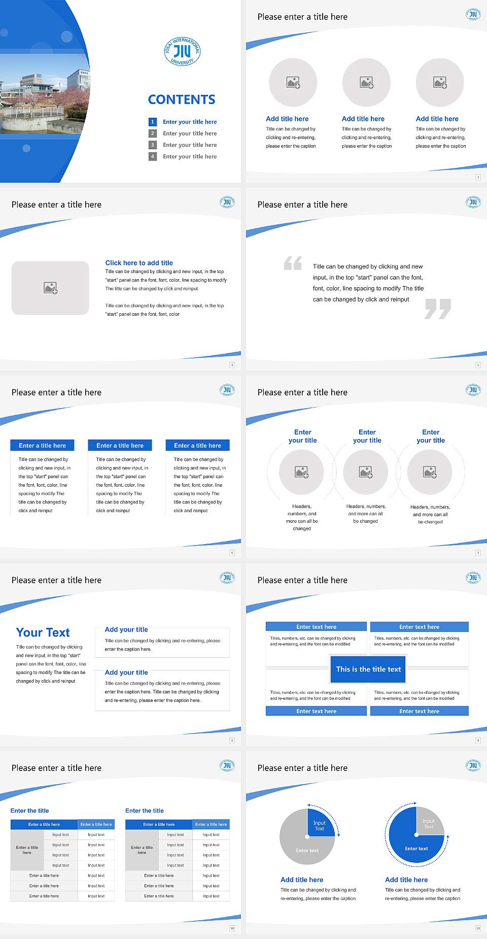 Josai International University Course/Courseware Creation PPT Template4:3 ratio PPT effect preview image2