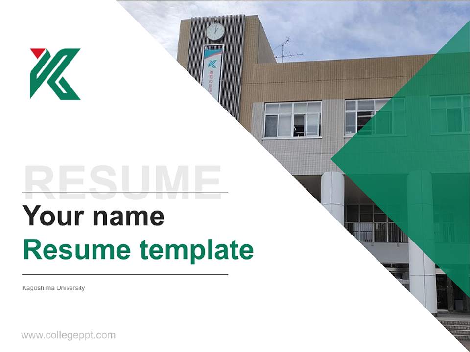 Kagoshima University Resume PPT Template4:3 ratio PPT effect preview image5