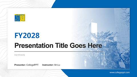 Josai University Academic Presentation/Research Findings Report PPT Template