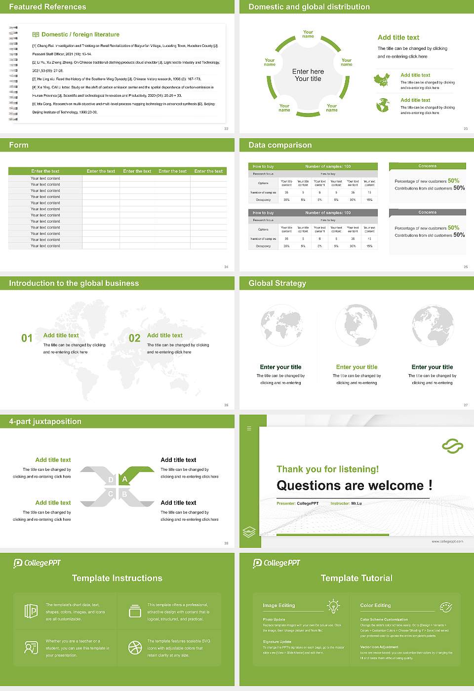 Kagawa University Thesis Proposal/Graduation Defense PPT Template16:9 ratio PPT effect preview image4