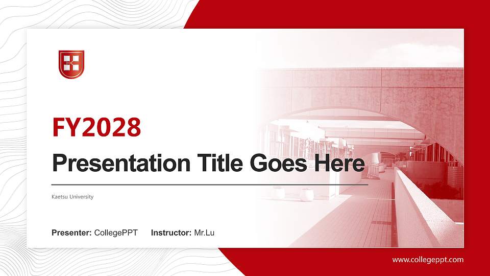 Kaetsu University Academic Presentation/Research Findings Report PPT Template16:9 ratio PPT effect preview image