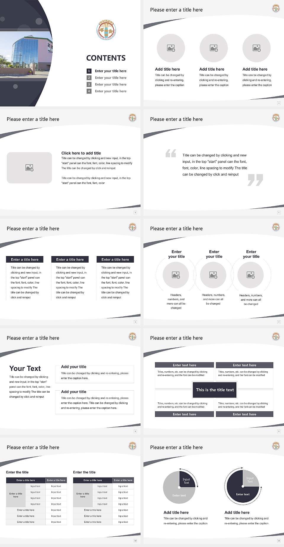 Kameda University of Health Sciences Course/Courseware Creation PPT Template4:3 ratio PPT effect preview image2