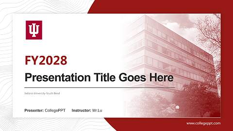 Indiana University-South Bend Academic Presentation/Research Findings Report PPT Template