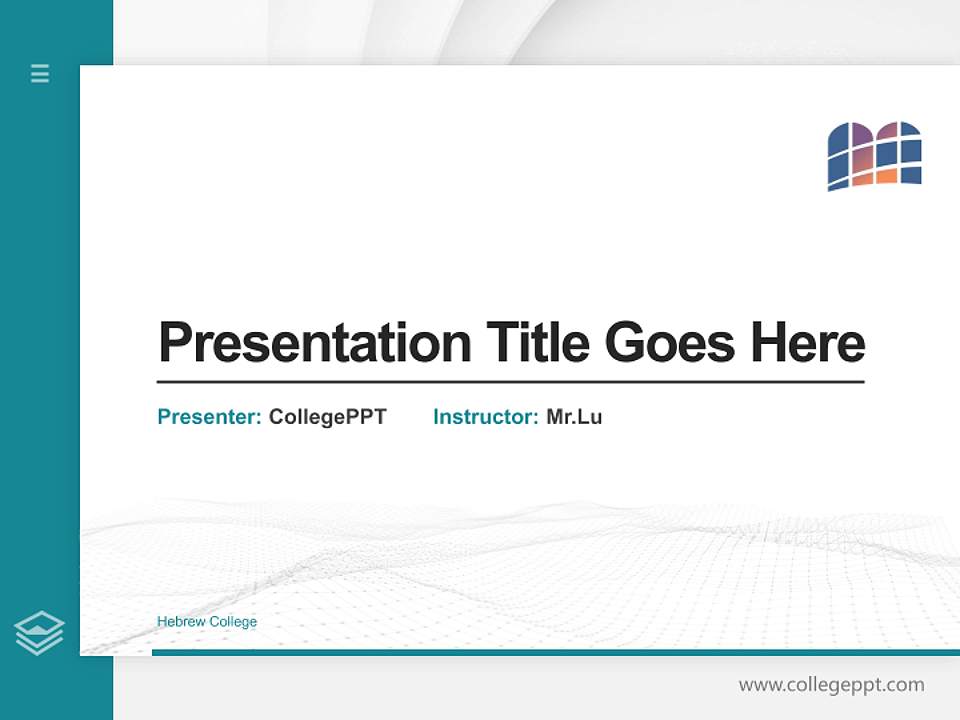 Hebrew College Thesis Proposal/Graduation Defense PPT Template4:3 ratio PPT effect preview image5