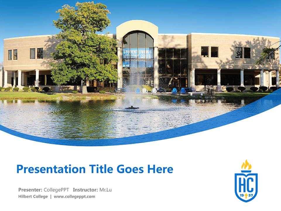 Hilbert College Course/Courseware Creation PPT Template4:3 ratio PPT effect preview image5