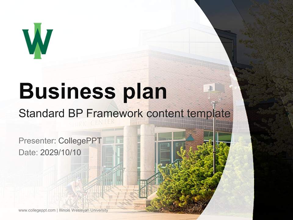 Illinois Wesleyan University Competition/Entrepreneurship Contest PPT Template4:3 ratio PPT effect preview image9