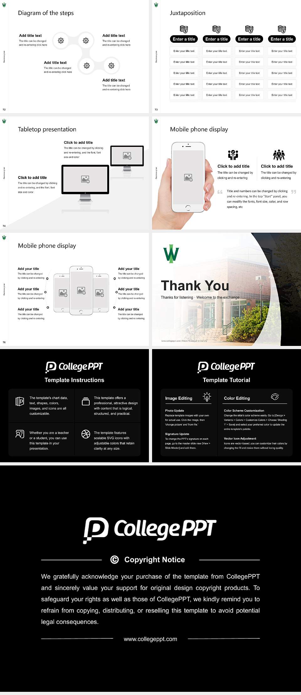 Illinois Wesleyan University Competition/Entrepreneurship Contest PPT Template4:3 ratio PPT effect preview image9
