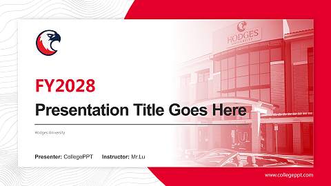 Hodges University Academic Presentation/Research Findings Report PPT Template