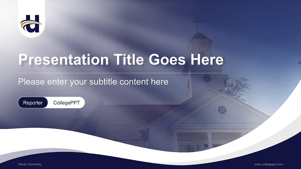 Haven University Lecture Sharing and Networking Event PPT Template16:9 ratio PPT effect preview image