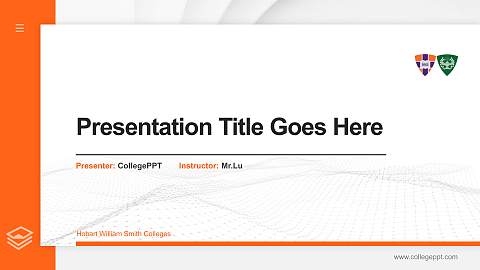 Hobart William Smith Colleges Thesis Proposal/Graduation Defense PPT Template