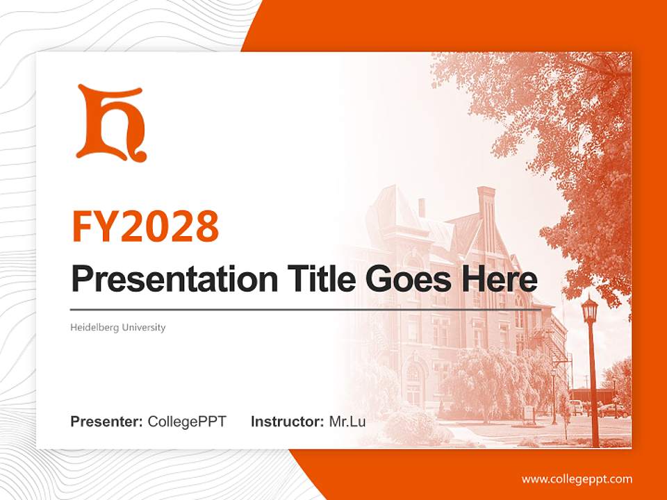 Heidelberg University Academic Presentation/Research Findings Report PPT Template4:3 ratio PPT effect preview image5