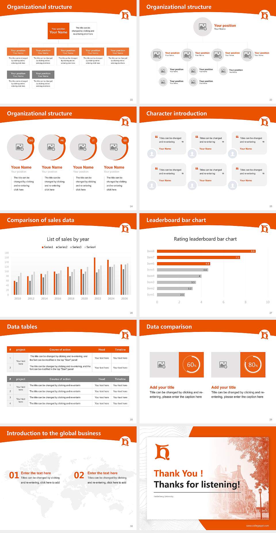 Heidelberg University Academic Presentation/Research Findings Report PPT Template4:3 ratio PPT effect preview image4